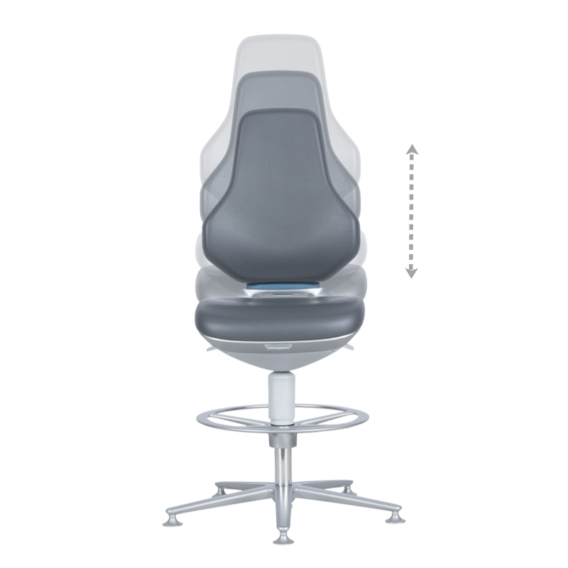 Ергономичен лабораторен стол BIMOS TEXON 3 9171R сив